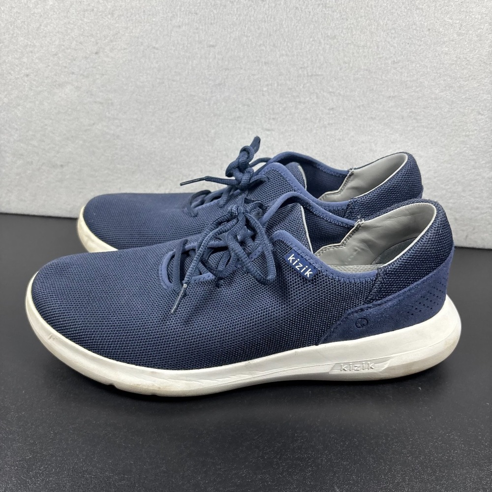 Kizik Madrid Eco Knit Navy Blue Handsfree Athletic Sneakers Men's 11 Womens 12.5